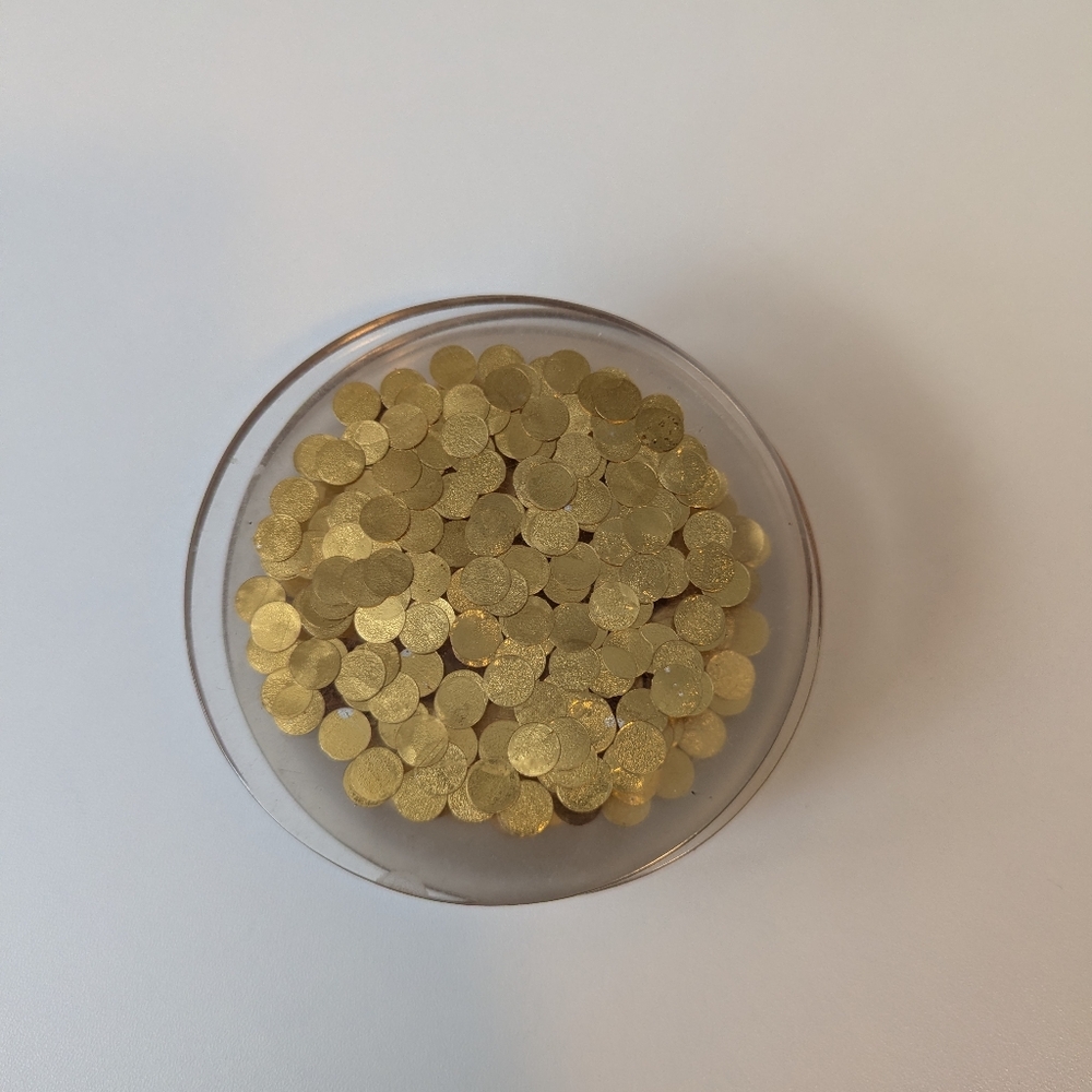 Set of 4 Gold Coasters - Lucite Acrylic Confetti Round